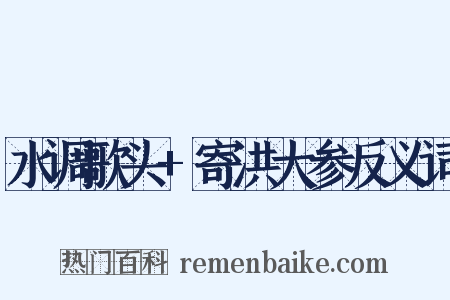 水调歌头+寄洪大参反义词是什么意思的图片